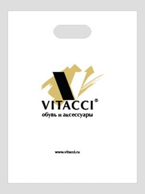 Пакет малый ПВД VITACCI, белый, 20*30см+70мкм, боковые фальцы 3см