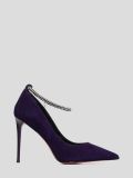 1492907 Туфли женский фиолетовый+натуральный велюр