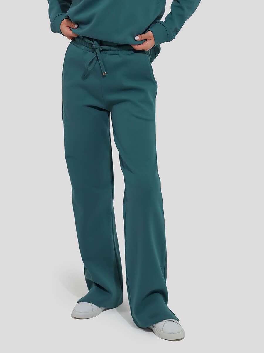 SP014-8 Костюм спортивный (джемпер+брюки) женский бирюзовый+95% хлопок, 5% эластан
