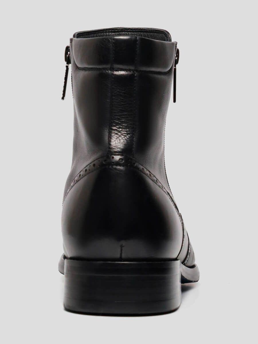 M1021528 Ботинки мужской черный+натуральная кожа