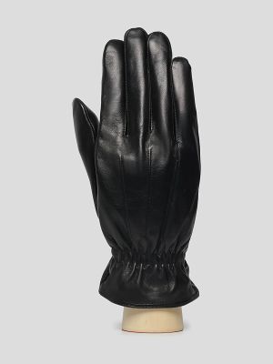 GL22020-01 Перчатки мужской черный+натуральная кожа