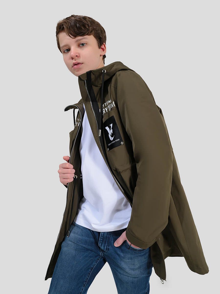 JAC513-18 Куртка для мальчиков хаки+100% полиэстер