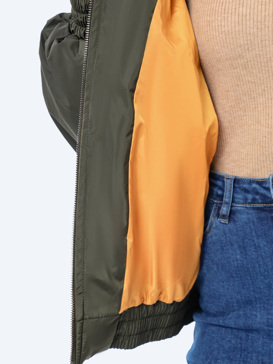 EF202-18 Куртка женский хаки+100% полиэстер