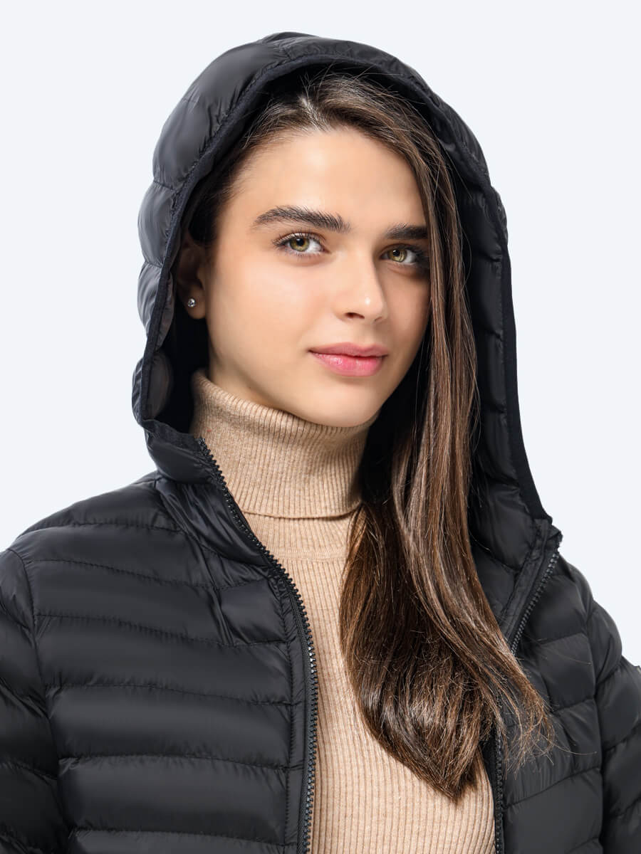 EF201-01 Куртка женский черный+100% полиэстер
