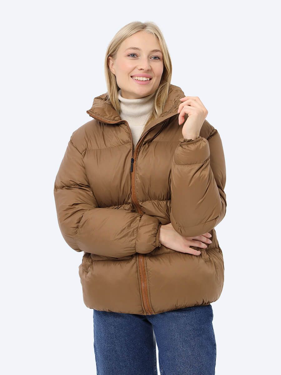 EF020-04 Куртка женский коричневый+100% полиэстер
