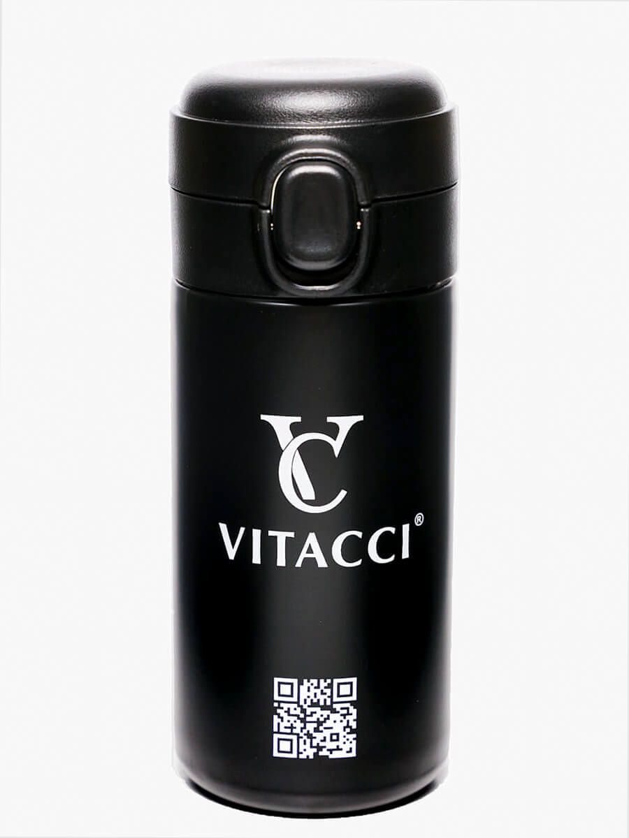 Термокружка брендированная VITACCI, черный, 320 мл