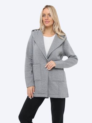 TE7913-07 Куртка спортивная женский серый+80% хлопок, 20% полиэстер
