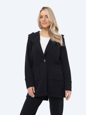 TE7913-01 Куртка спортивная женский черный+80% хлопок, 20% полиэстер