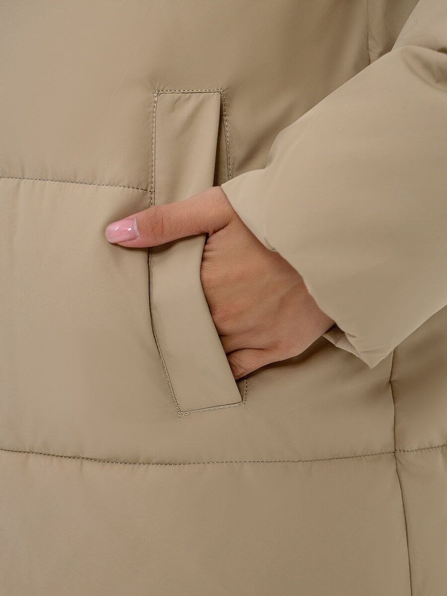 AN696-08 Куртка для девочек бежевый+100% полиэстер