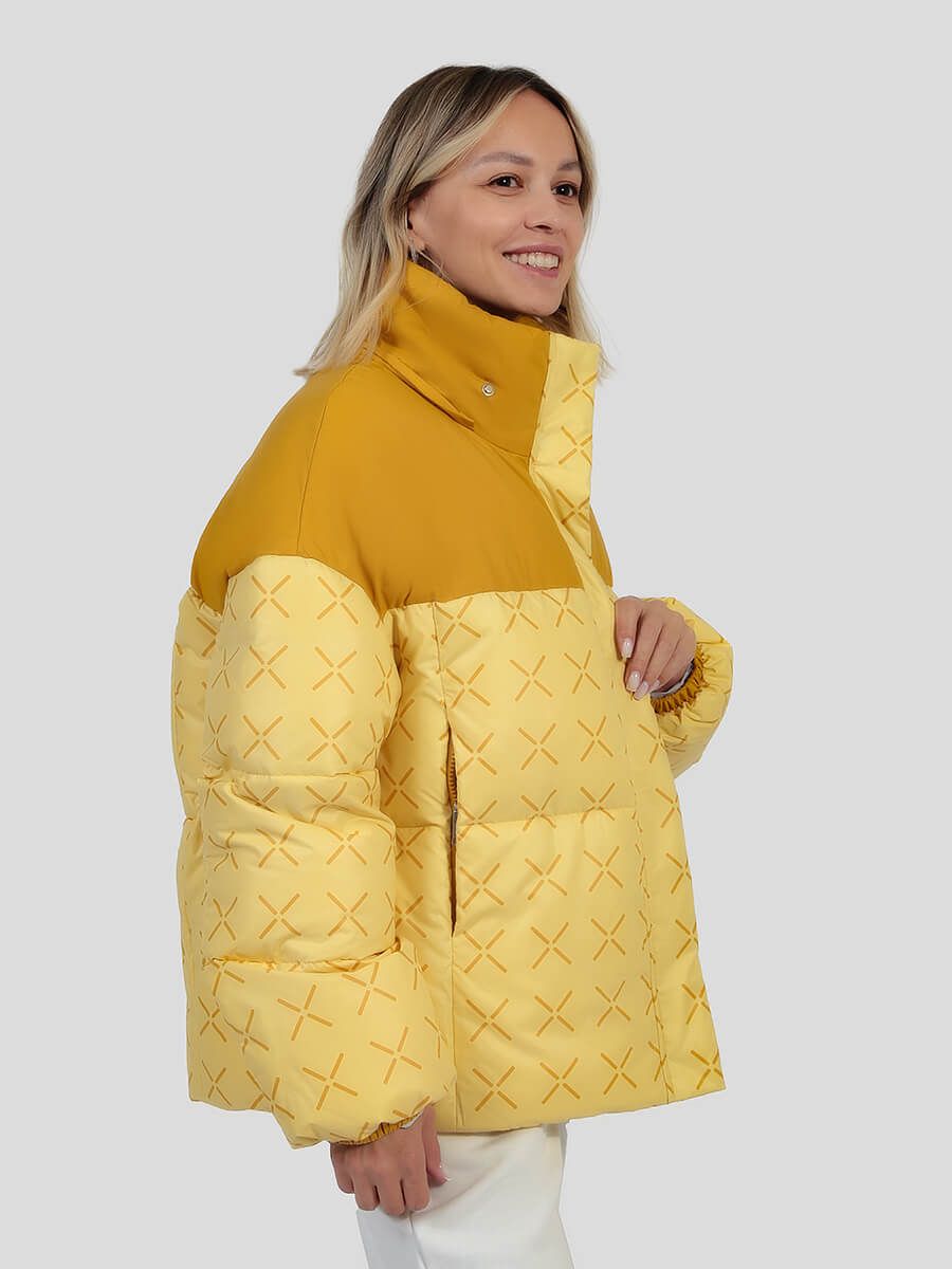 JACB106-27 Куртка женский желтый+100% полиэстер