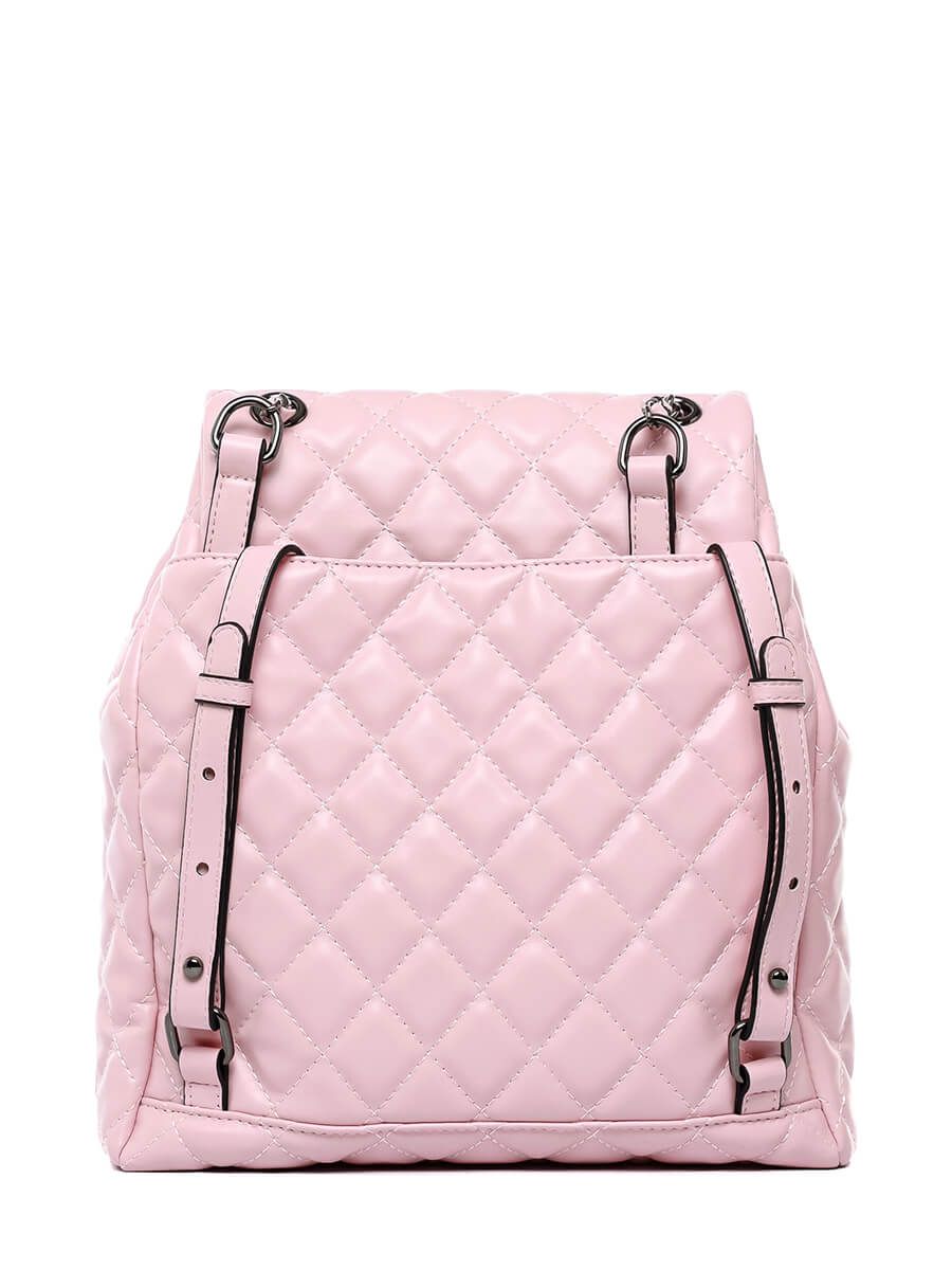 V2418 Рюкзак женский розовый+искусственная кожа