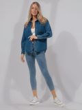 JE265-1 Рубашка джинсовая женский синий+99% хлопок, 1% полиэстер