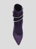 1398948 Полусапоги женский фиолетовый+искусственный велюр