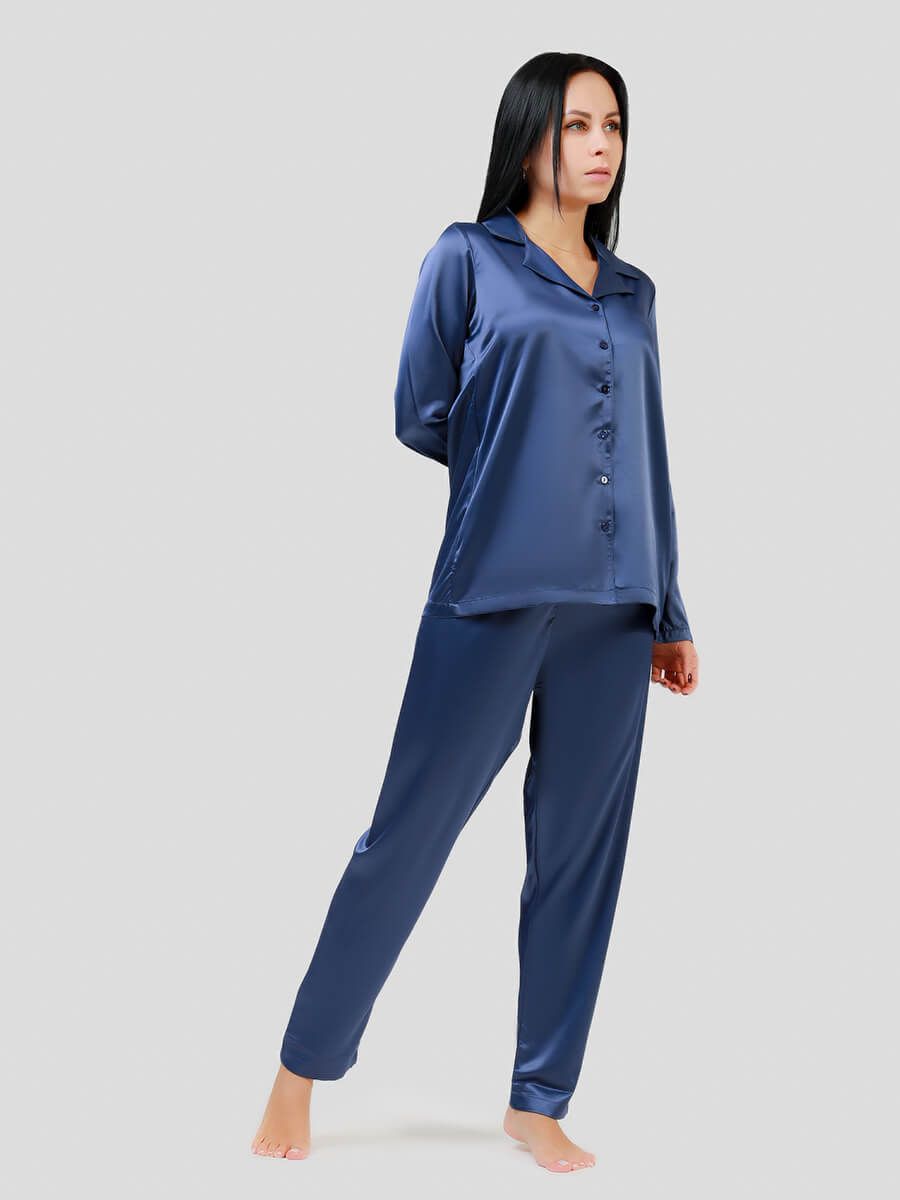 PYJ2030-05 Пижама женский синий+97% полиэстер, 3% эластан