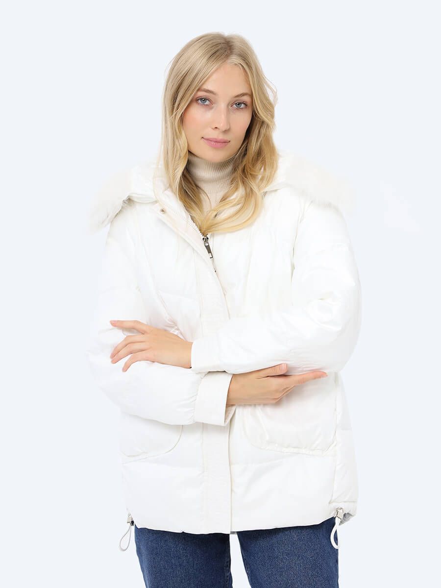 RP9015-02 Куртка женская белый+100% полиэстер