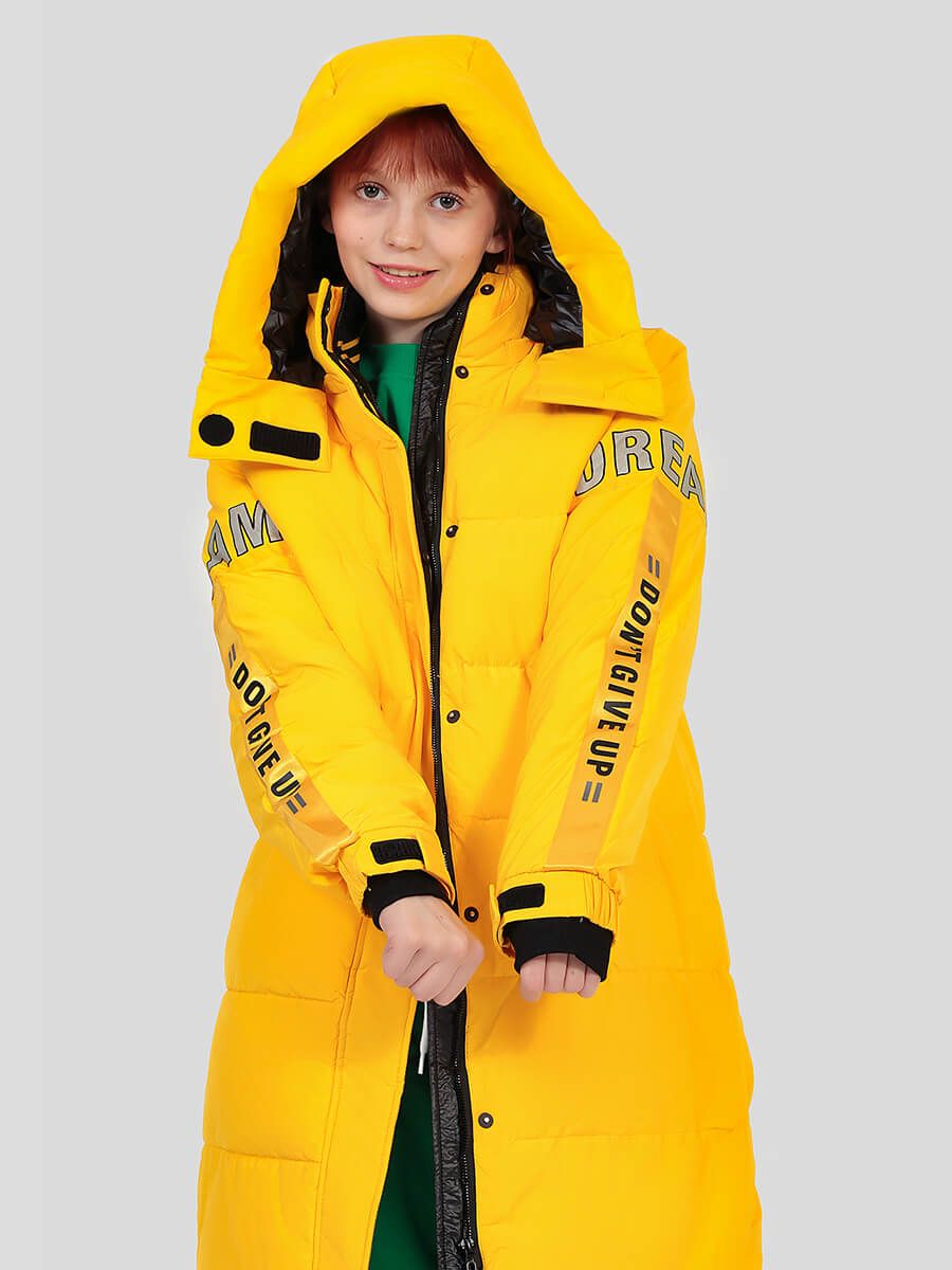 JAC2102-1 Куртка для девочек желтый+100% полиэстер