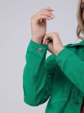 EF004-06-1 Куртка женская зеленый+98% хлопок, 2% лайкра