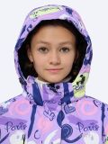 SE23001-17 Костюм детский (куртка+комбинезон) для девочек сиреневый+100% полиэстер