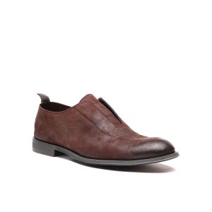 M251616 Туфли мужской коричневый+натуральный нубук