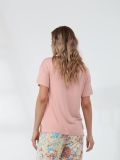TR2341-14 Пижама (футболка+брюки) женская розовый+94% вискоза, 6% эластан