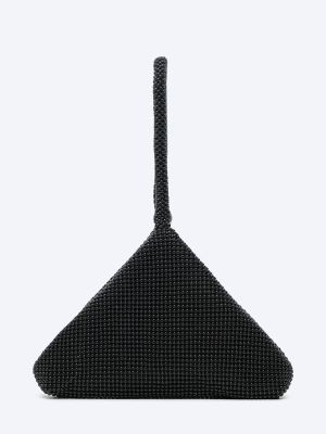 C1162-01 Клатч женский черный+текстиль/металл