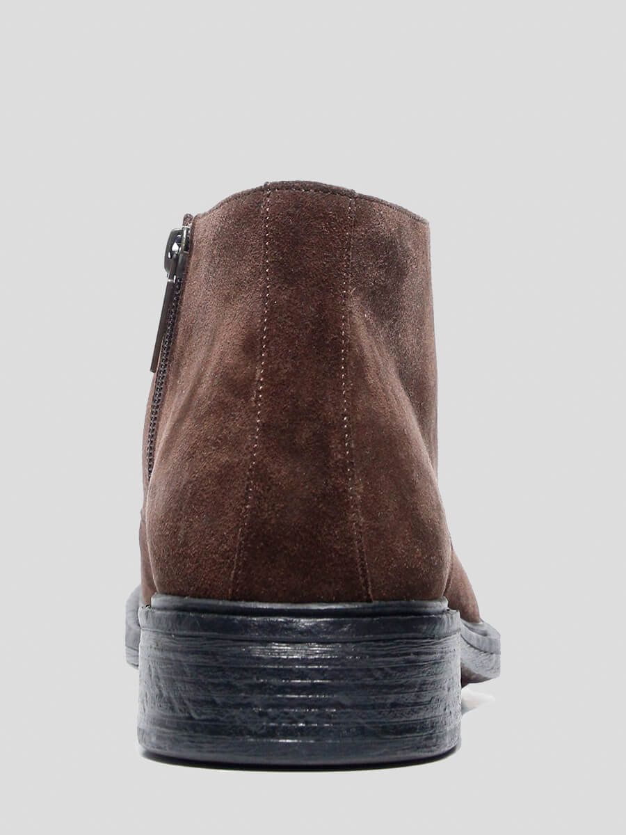 M253547 Ботинки мужской коричневый+натуральный спилок