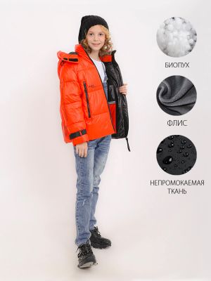 JAC2101-3 Куртка для девочек оранжевый+100% полиэстер