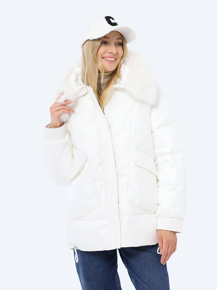 RP9015-02 Куртка женская белый+100% полиэстер