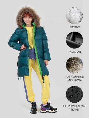 JAC2104-3 Куртка для девочек зеленый+100% полиэстер