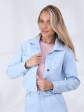 EF004-10-3 Куртка женская голубой+98% хлопок, 2% лайкра