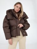 CLA143-04 Куртка женская коричневый+100% полиэстер