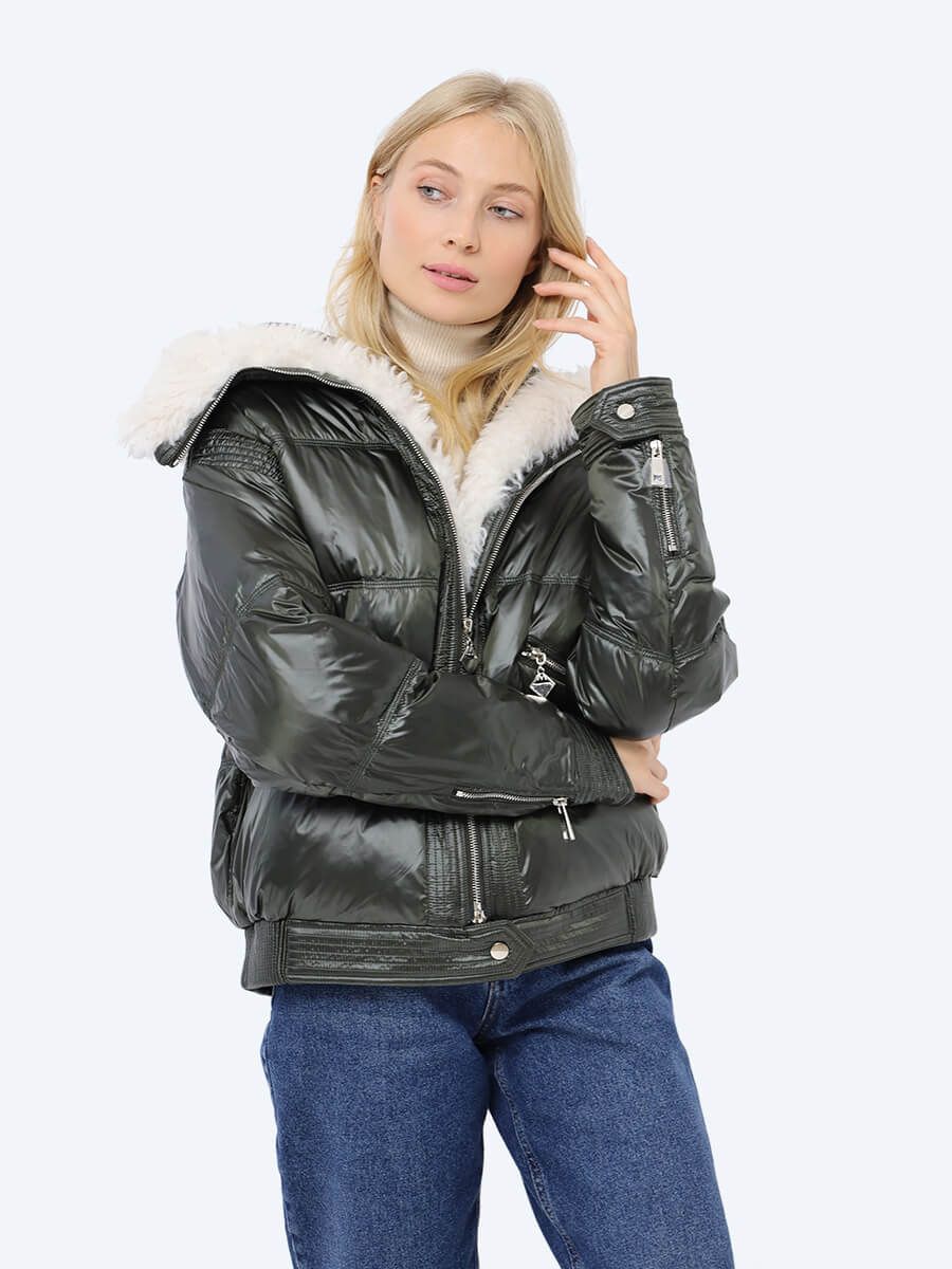 RP9073-18 Куртка женская хаки+100% полиэстер