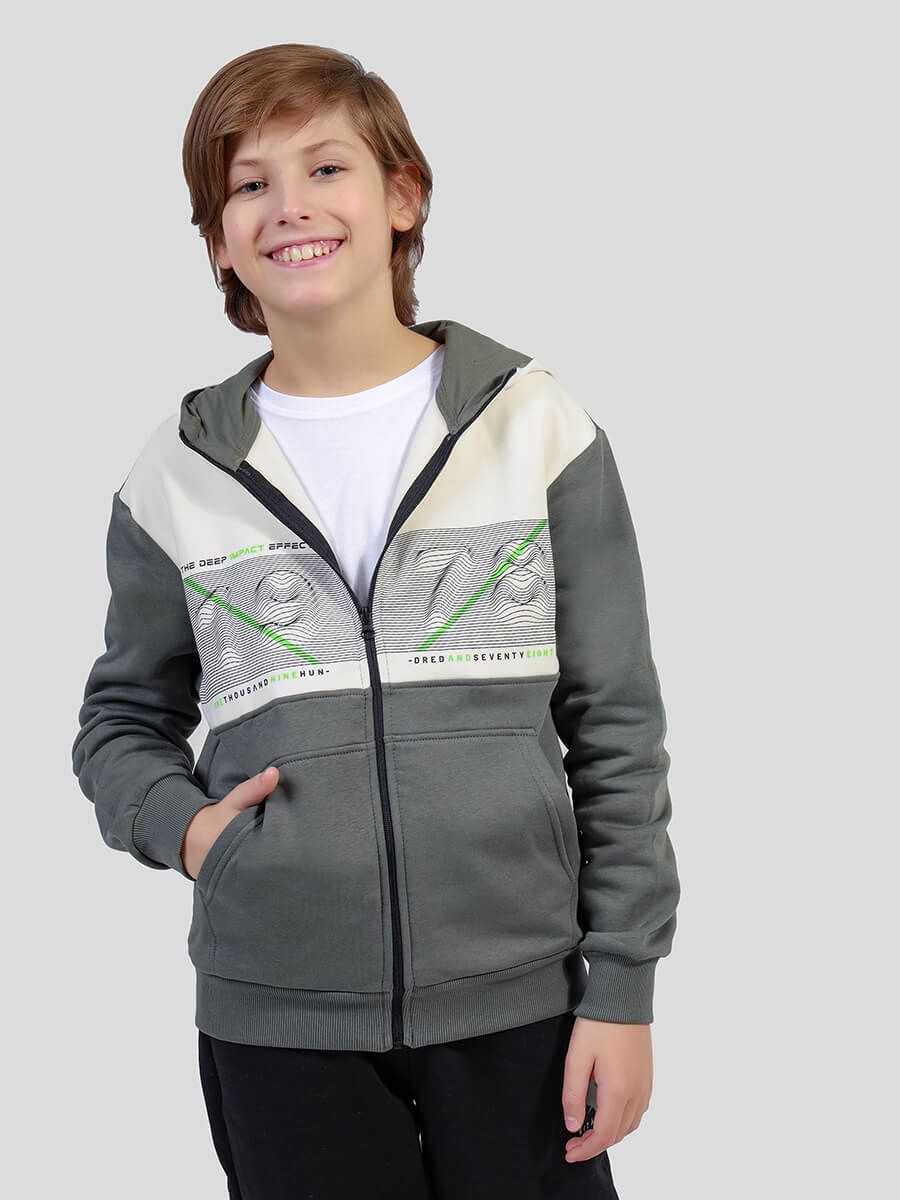 DS6475-18 Куртка спортивная для мальчиков хаки+88% хлопок, 12% полиэстер