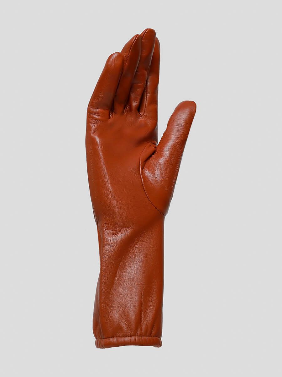 GL22015-13 Перчатки женский рыжий+натуральная кожа