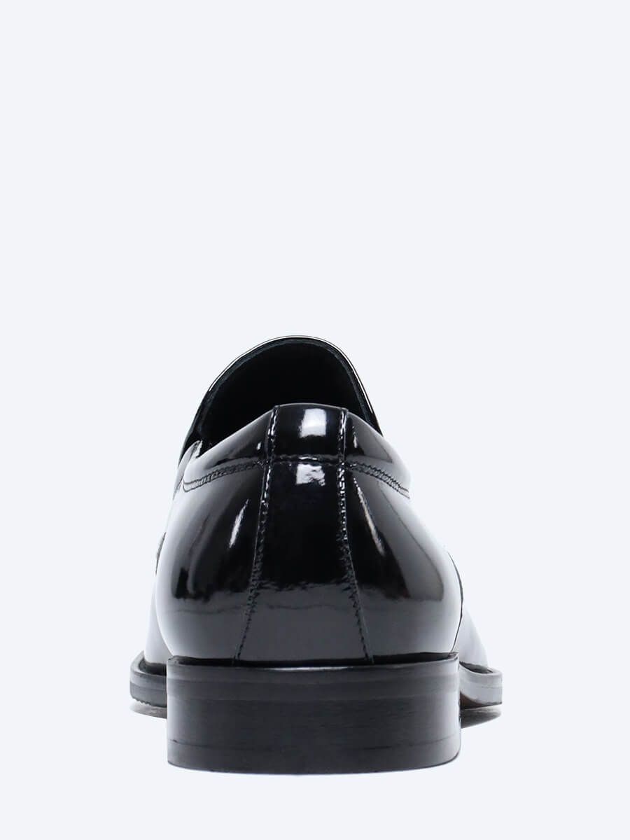M1022365 Туфли мужской черный+натуральная лаковая кожа