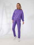 SP2206-16 Костюм спортивный (джемпер+брюки) женский фиолетовый+95% хлопок, 5% эластан
