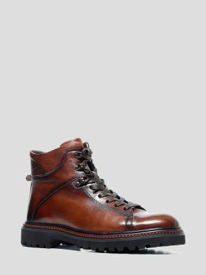 M1781553 Ботинки мужской коричневый+натуральная кожа
