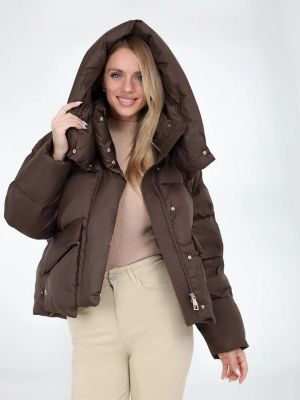 CLA143-04 Куртка женская коричневый+100% полиэстер