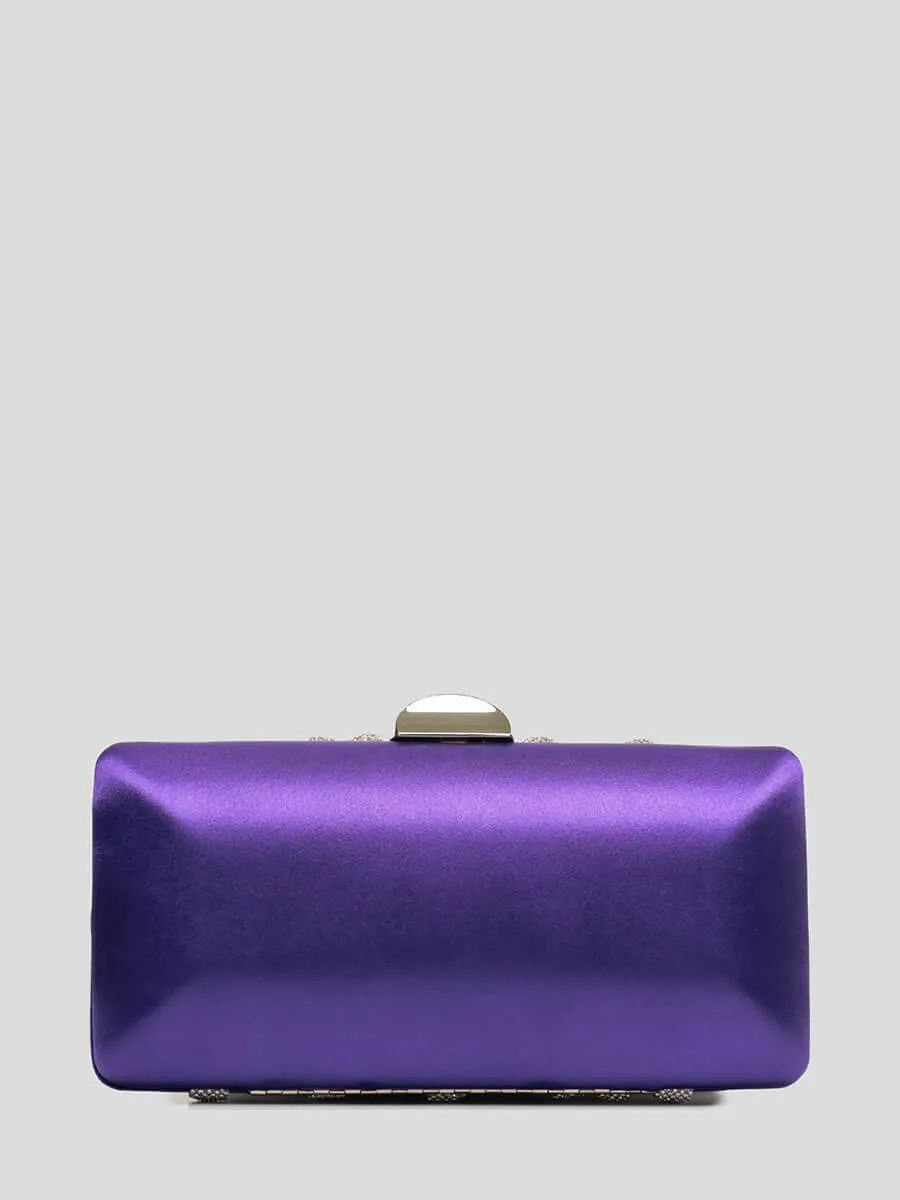 C1019-16 Клатч женский фиолетовый+сатин