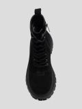 1013310M Ботинки женский черный+натуральный спилок