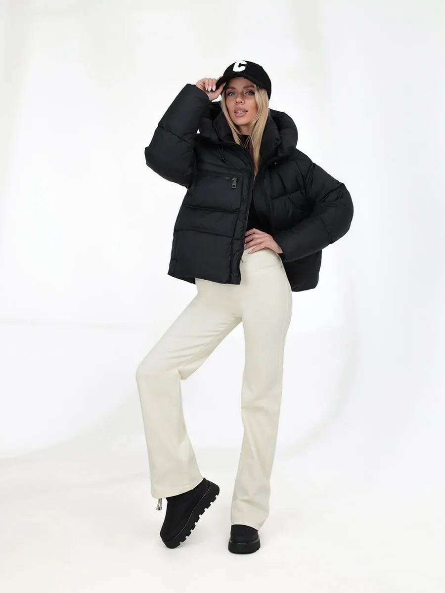 CLA115-01 Куртка женская черный+100% полиэстер