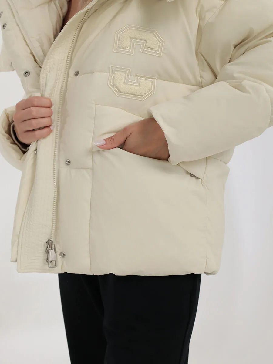 CLA710-08 Куртка женская бежевый+100% полиэстер