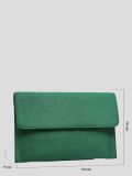 C1014-06 Клатч женский зеленый+искусственная замша